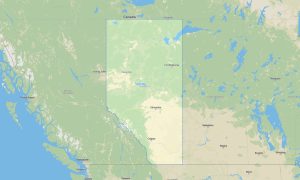 Alberta topographic map