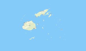 Fiji topographic map