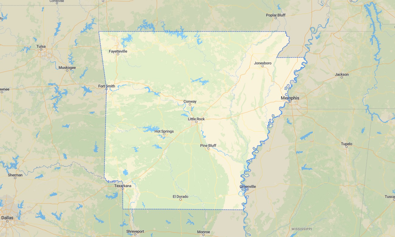arkanzas Arkansas Garmin topographic map - Image 1