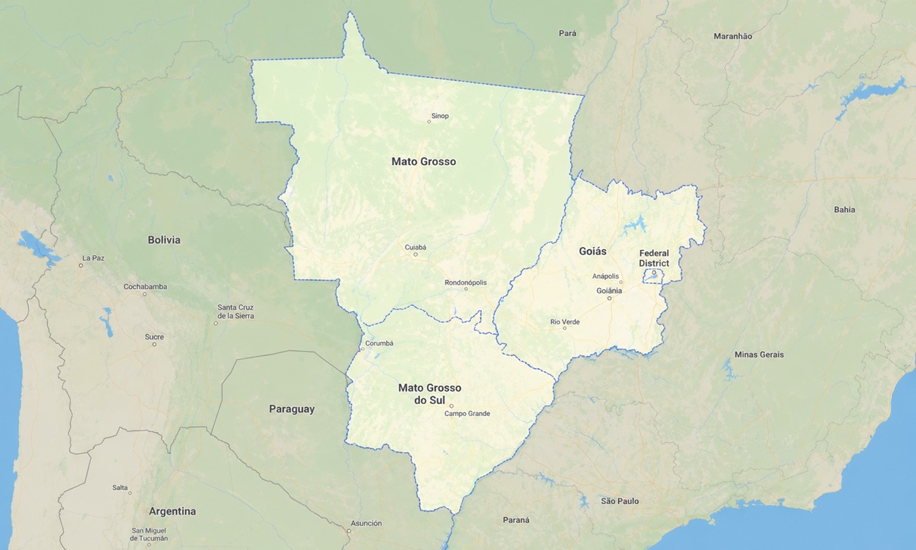 brazil central west Brazil Central-West Garmin topographic map - Image 1