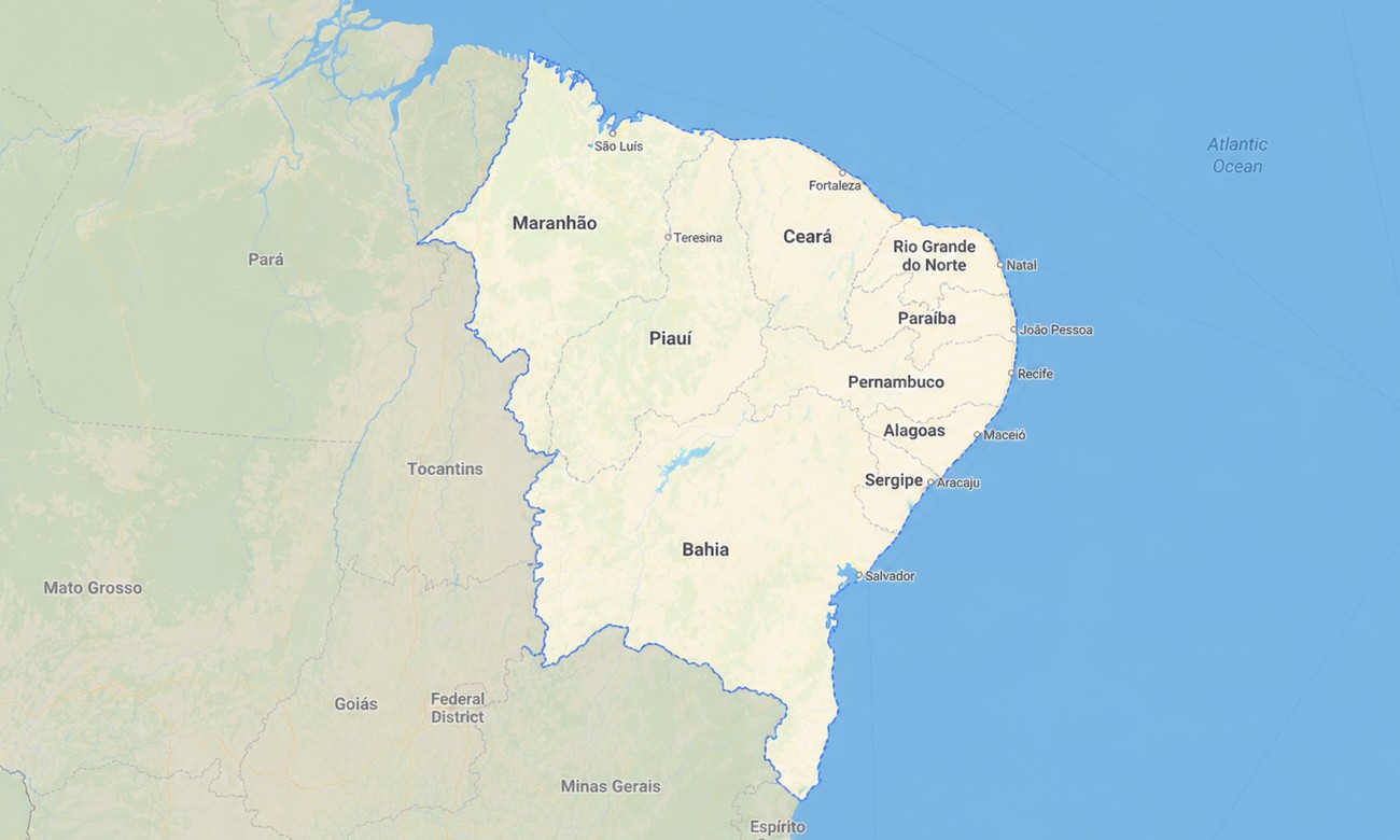 brazil northeast Brazil Northeast Garmin topographic map - Image 1