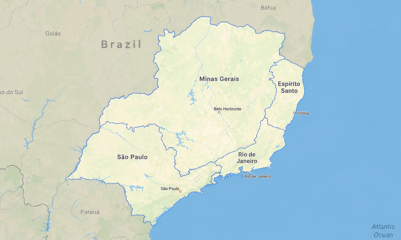 brazil south east Brazil South-East Garmin topographic map - Image 1