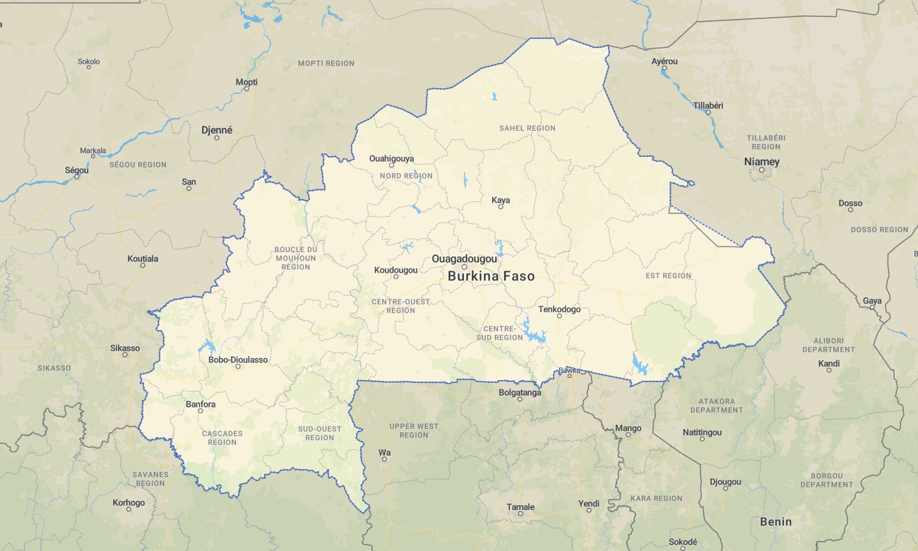 burkina faso Burkina Faso Garmin topographic map - Image 1