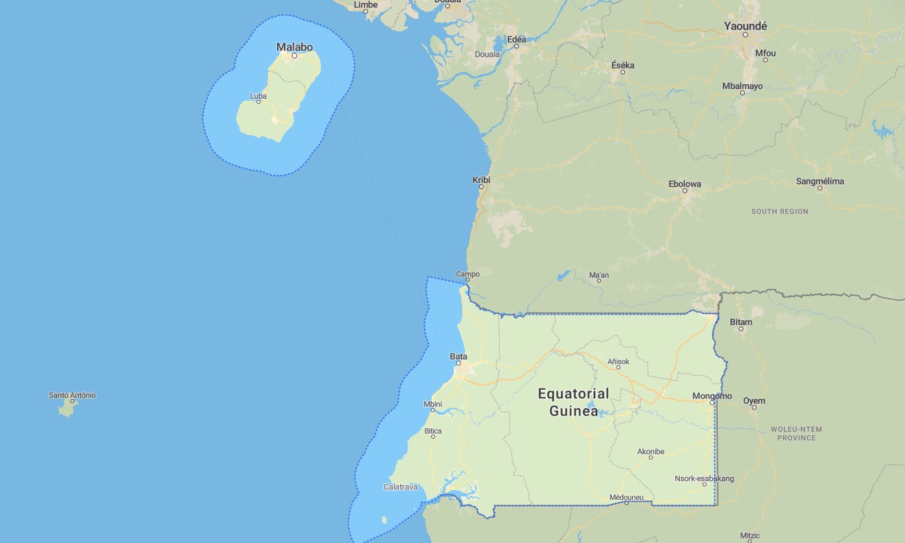 equatorial guinea Equatorial Guinea Garmin topographic map - Image 1