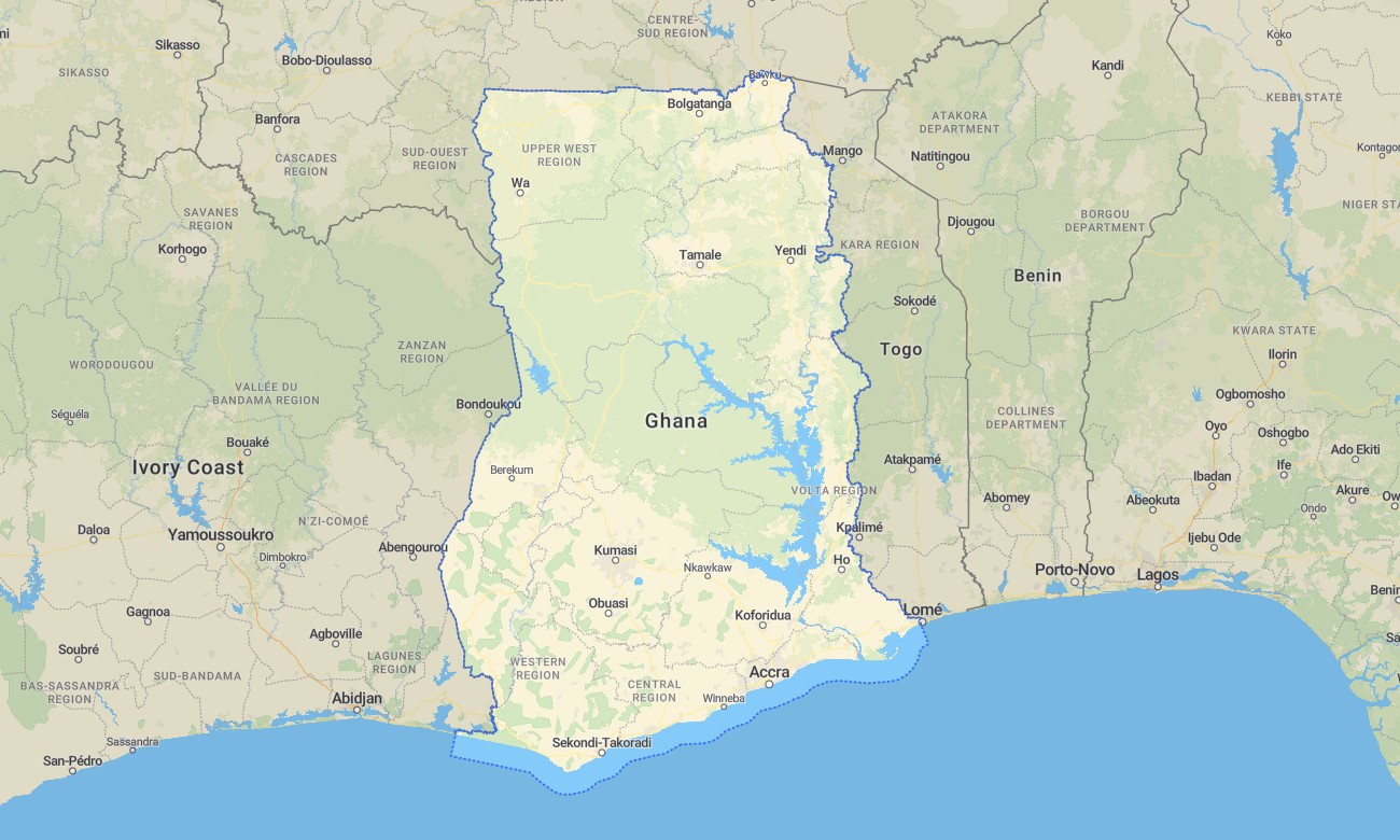 ghana Ghana Garmin topographic map - Image 1