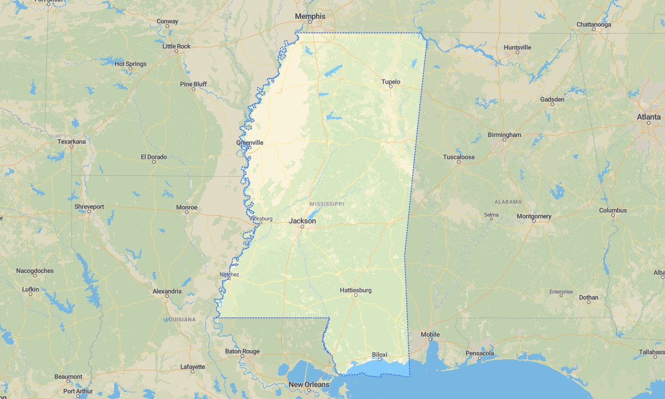 mississippi Mississippi Garmin topographic map - Image 1