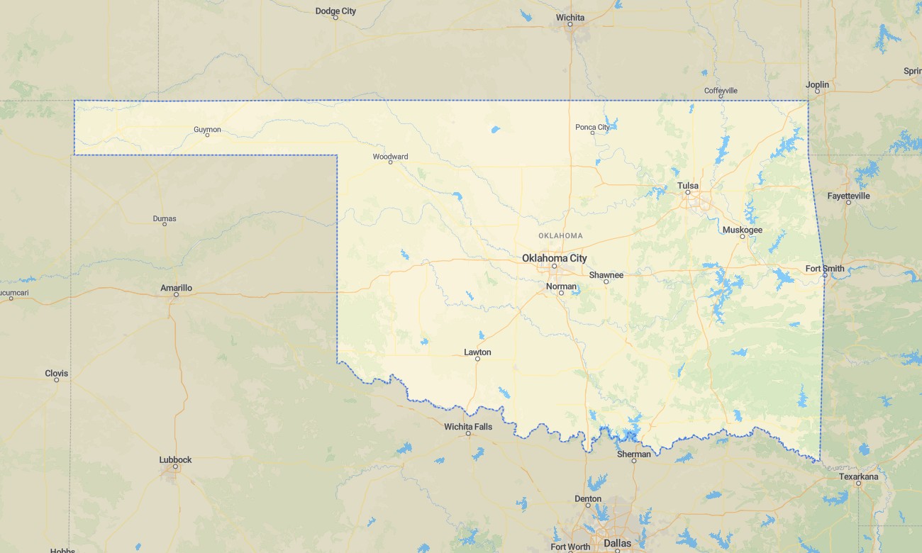 oklahoma Oklahoma Garmin topographic map - Image 1