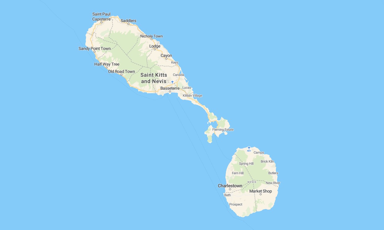 saint kitts and nevis Saint Kitts and Nevis Garmin topographic map - Image 1