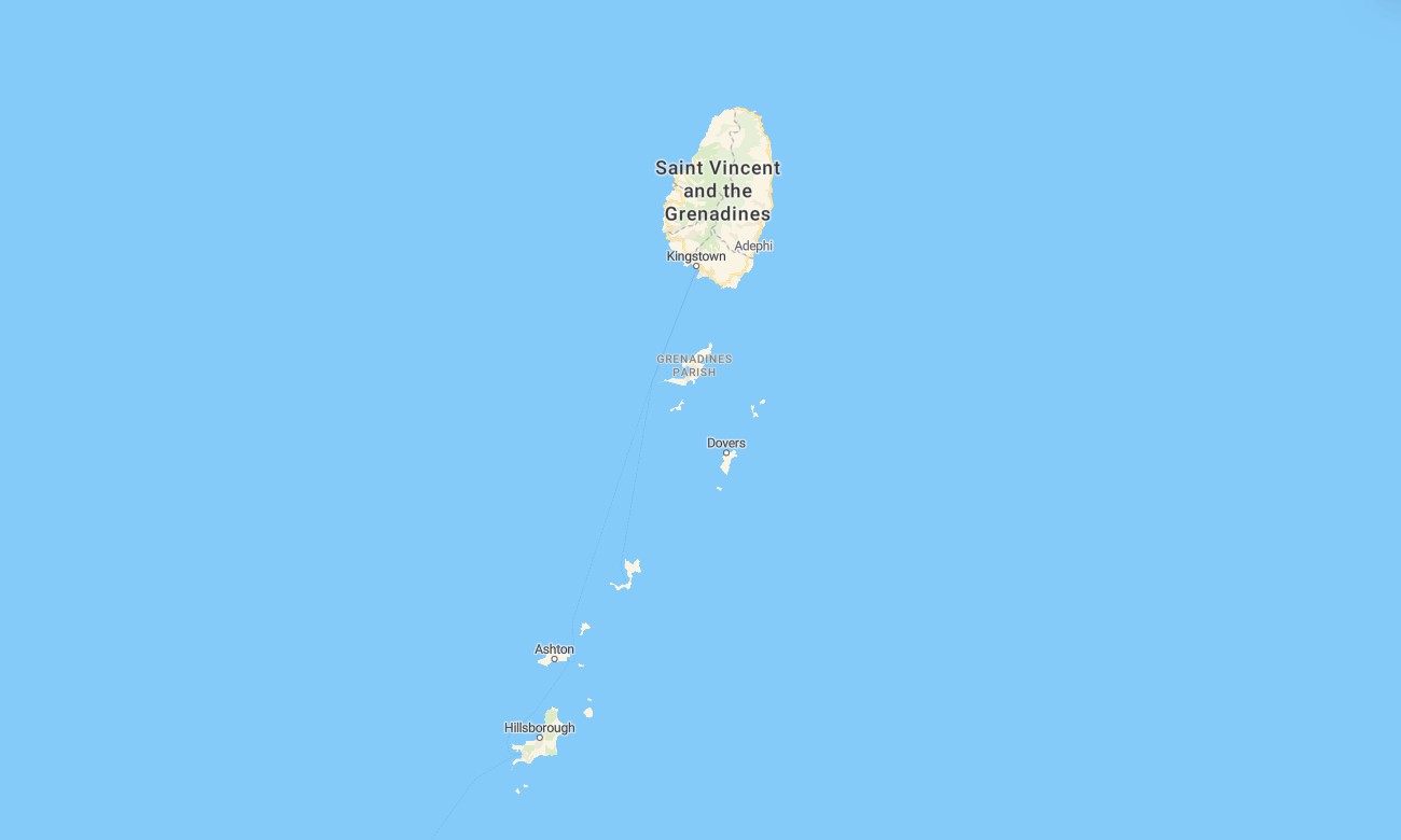 saint vincent and the grenadines Saint Vincent and the Grenadines Garmin topographic map - Image 1