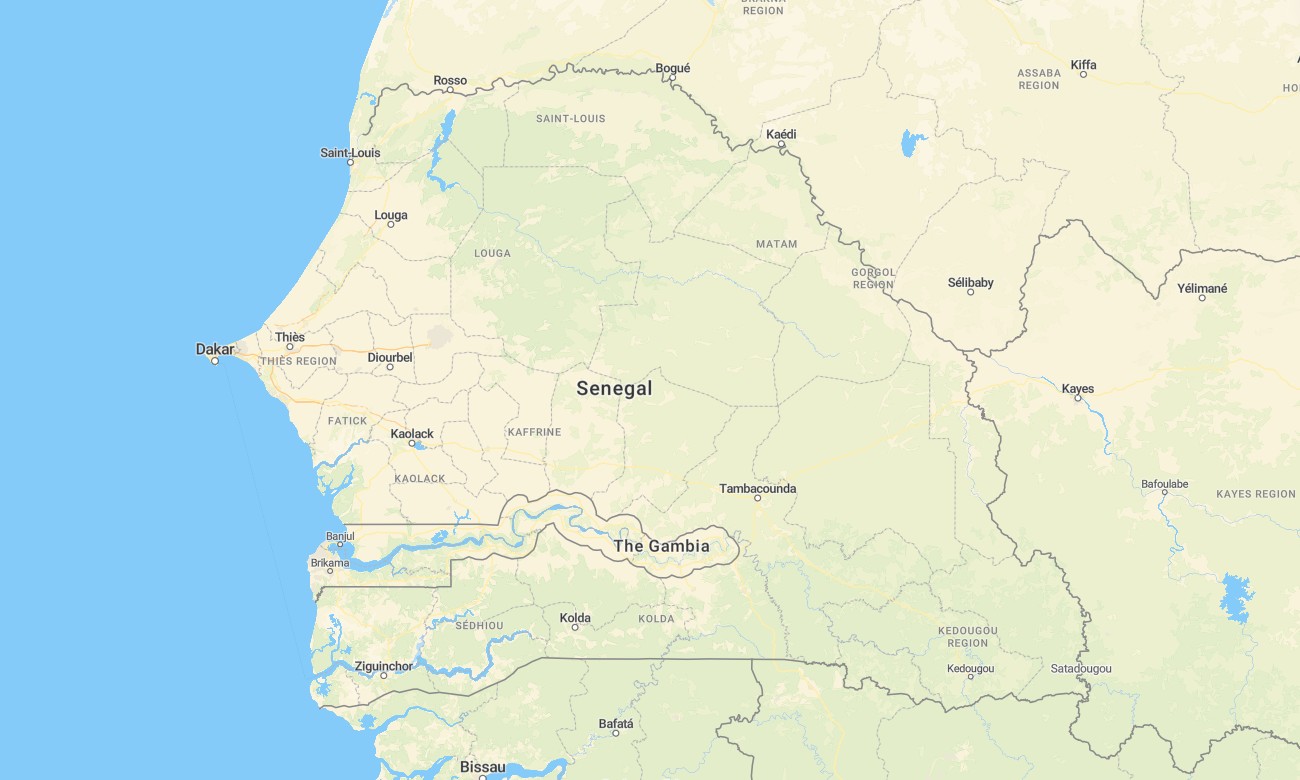 senegal_gambia Senegal and Gambia Garmin topographic map - Image 1