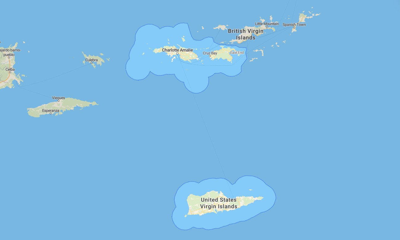 us virgin islands USA Virgin Islands Garmin topographic map - Image 1