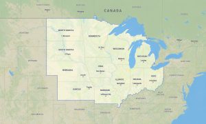 USA Midwest Garmin topographic map