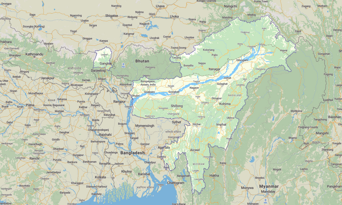 India_North-Eastern Northeastern India Garmin topographic map - Image 1