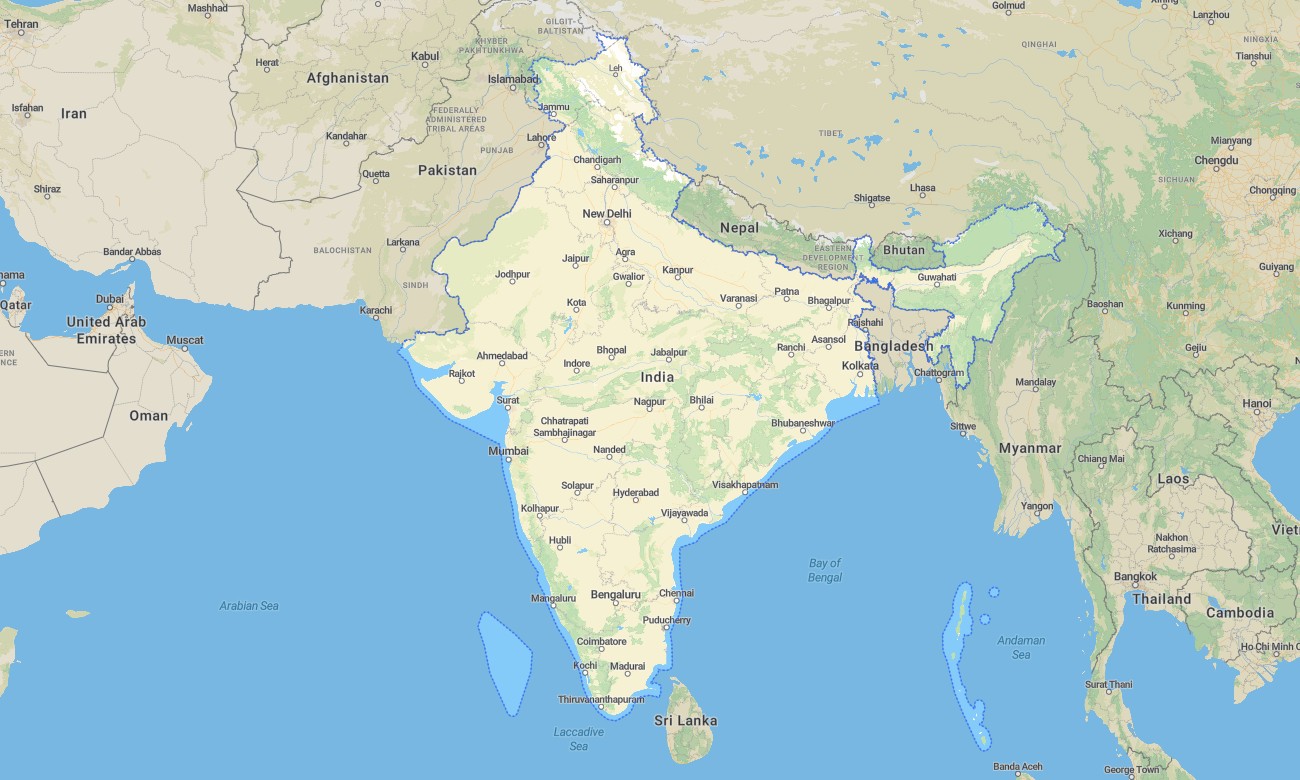 india India Garmin Topographic Map - Image 1
