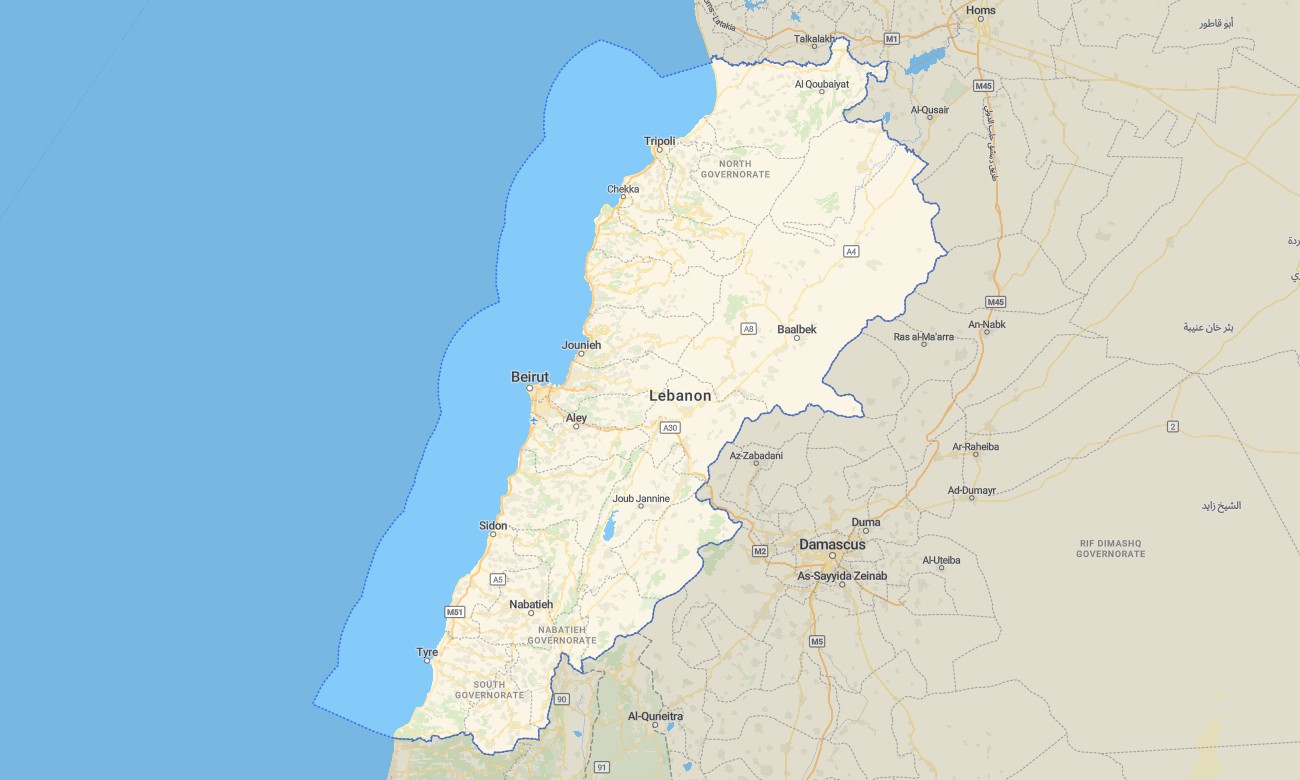 lebanon Lebanon Garmin topographic map - Image 1