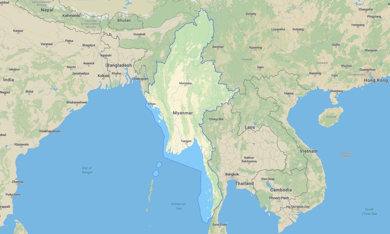 myanmar Myanmar Garmin topographic map - Image 1