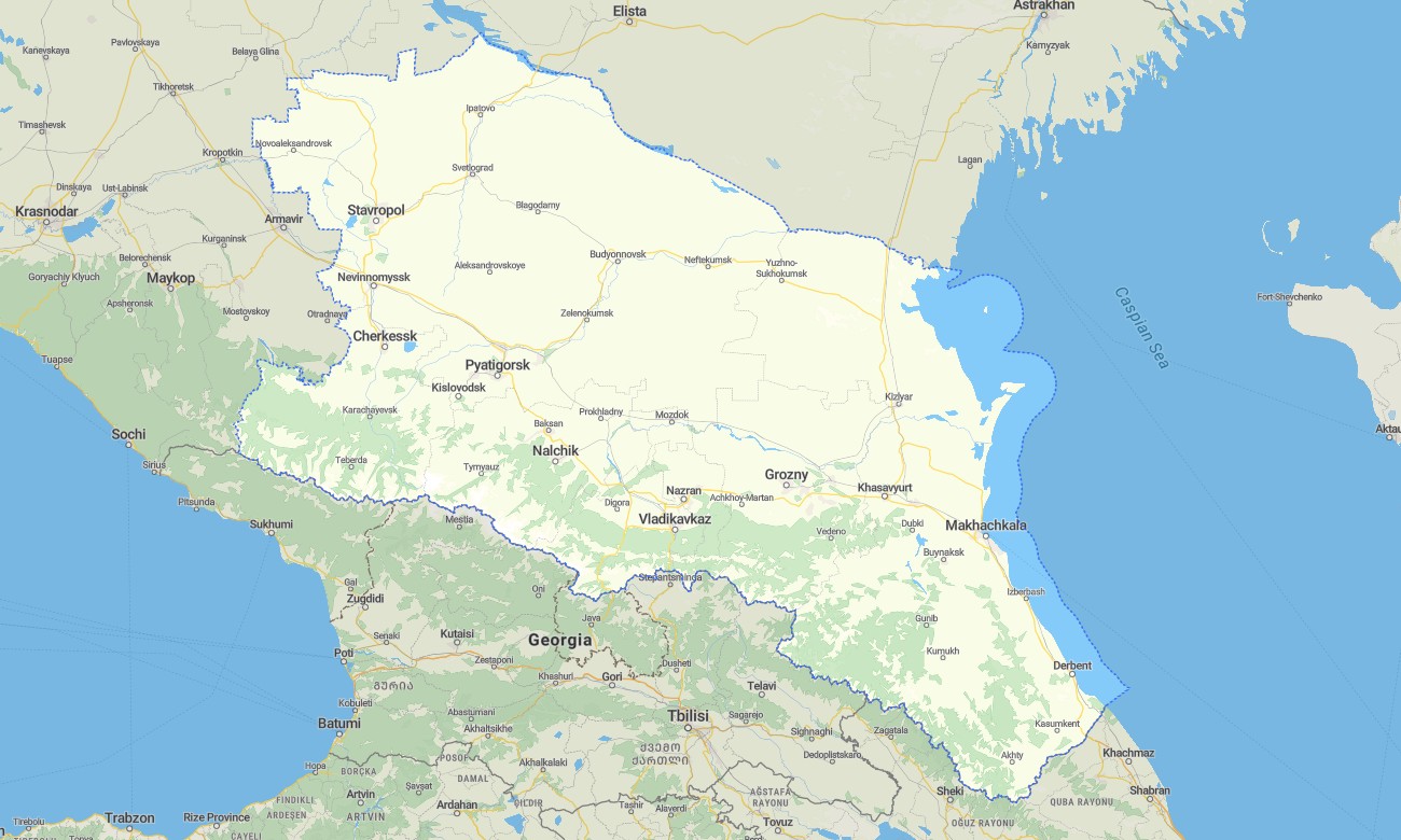 north_caucasian_fd North Caucasian Federal District Garmin topographic map - Image 1