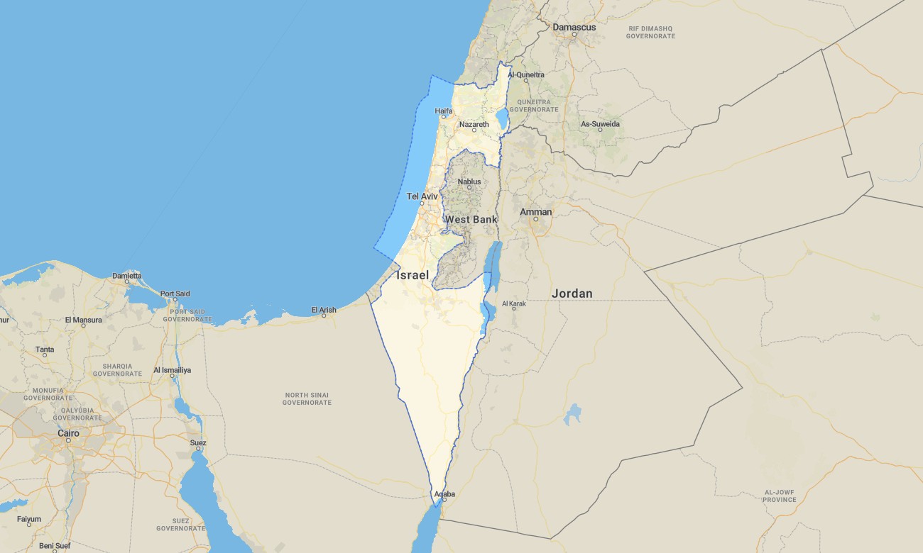 israel_palestine Israel and Palestine Garmin topographic map - Image 1