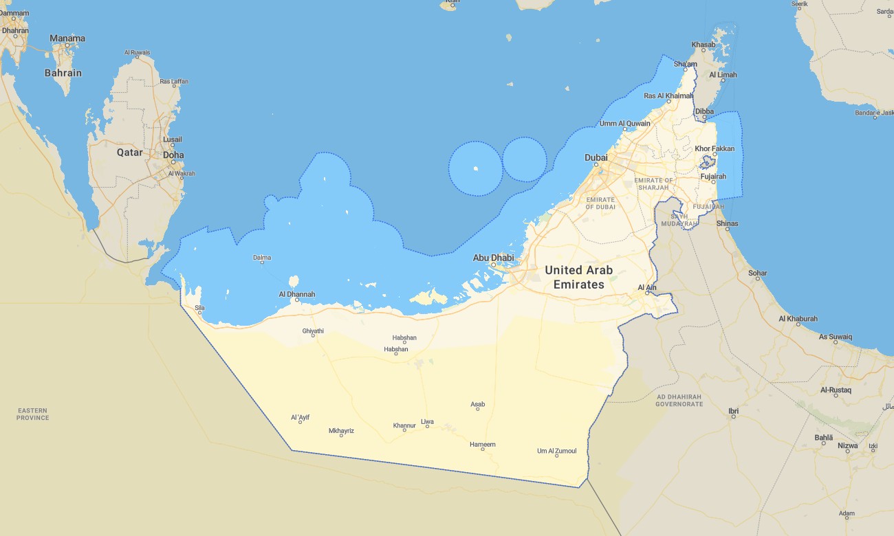 uae United Arab Emirates Garmin topographic map - Image 1